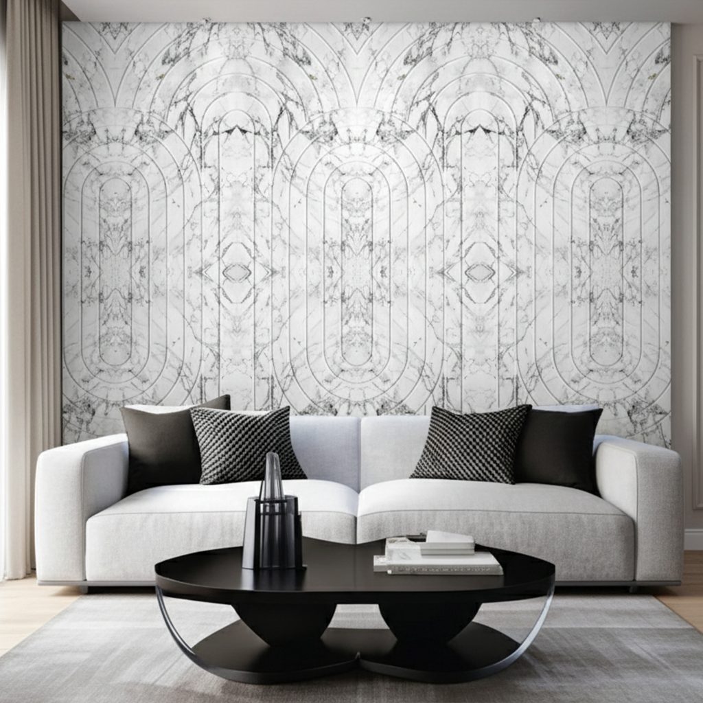 Marble & Gold Wall Panel in Coimbatore